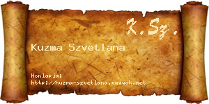 Kuzma Szvetlana névjegykártya